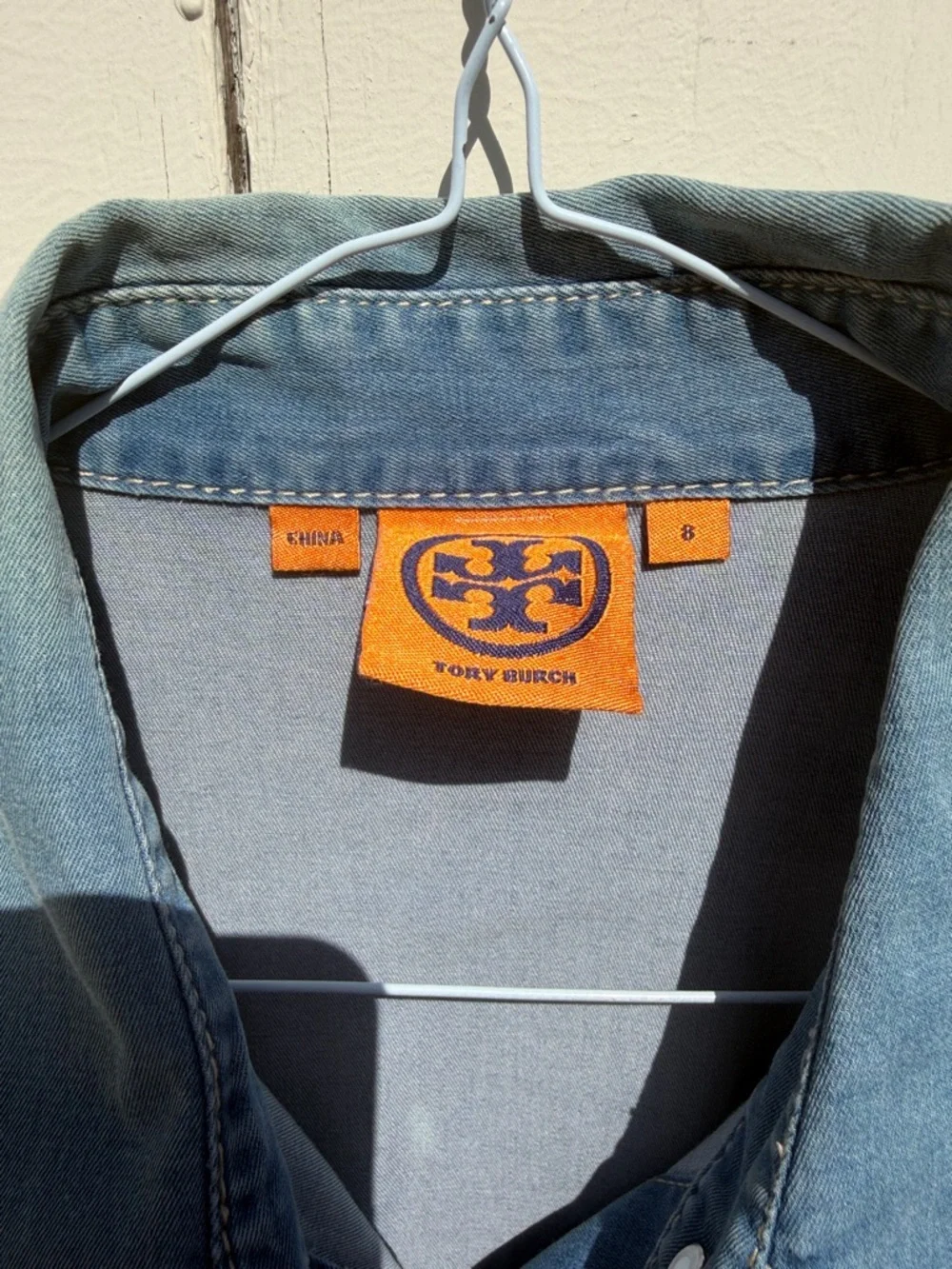 Tory Burch Light Denim Shirt Dress